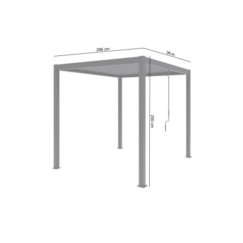 Pergola ogrodowa tarasowa aluminiowa NORDVIC Skyline 3 x 2,5 m Antracyt